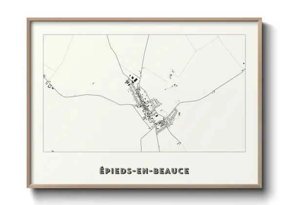 Une affiche de carte sur Épieds-en-Beauce