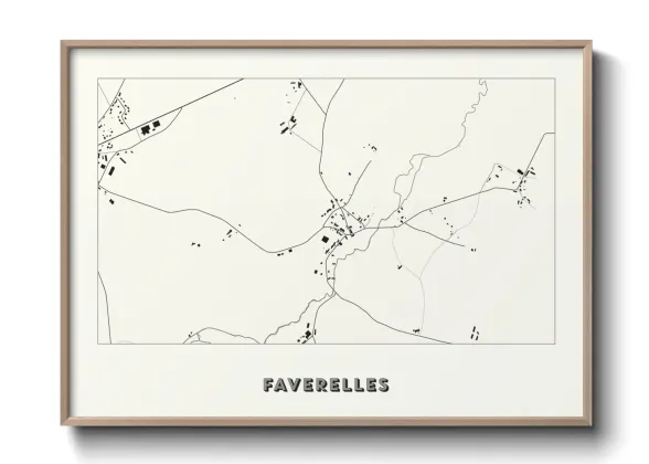 Une affiche de carte sur Faverelles