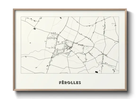 Une affiche de carte sur Férolles