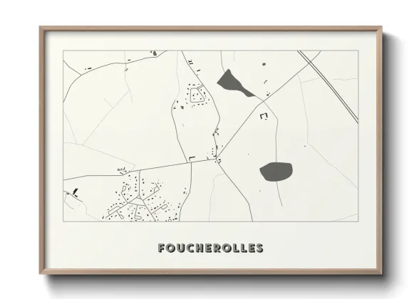 Une affiche de carte sur Foucherolles