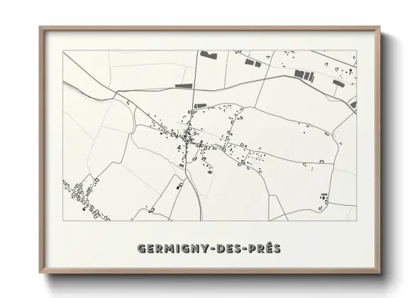 Une affiche de carte sur Germigny-des-Prés