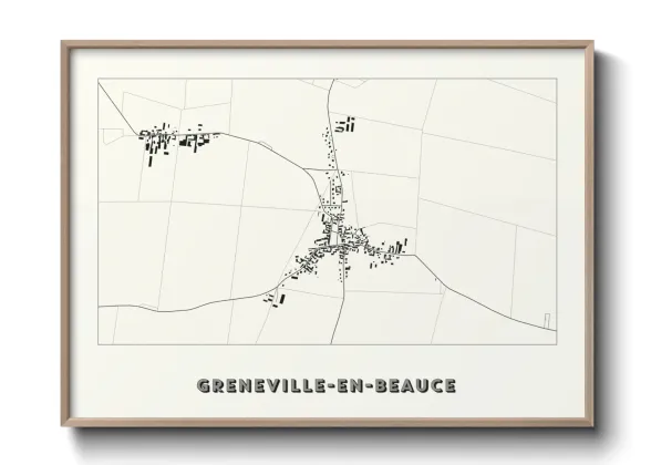 Une affiche de carte sur Greneville-en-Beauce