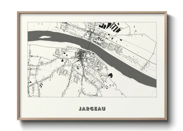 Une affiche de carte sur Jargeau