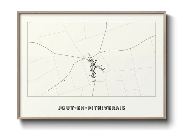 Une affiche de carte sur Jouy-en-Pithiverais