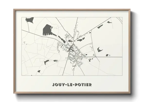 Une affiche de carte sur Jouy-le-Potier