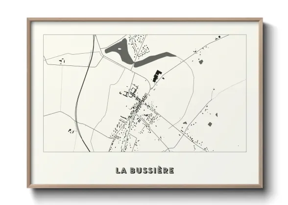 Une affiche de carte sur La Bussière