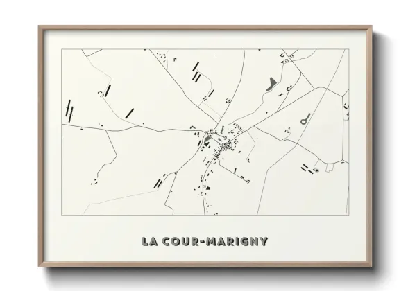 Une affiche de carte sur La Cour-Marigny