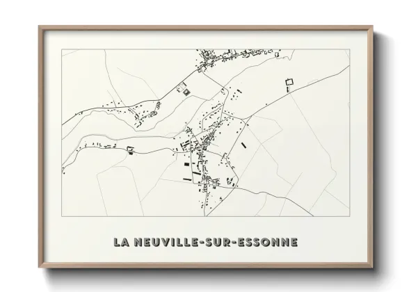 Une affiche de carte sur La Neuville-sur-Essonne