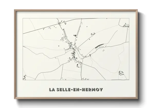 Une affiche de carte sur La Selle-en-Hermoy
