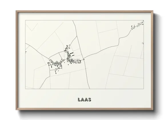 Une affiche de carte sur Laas
