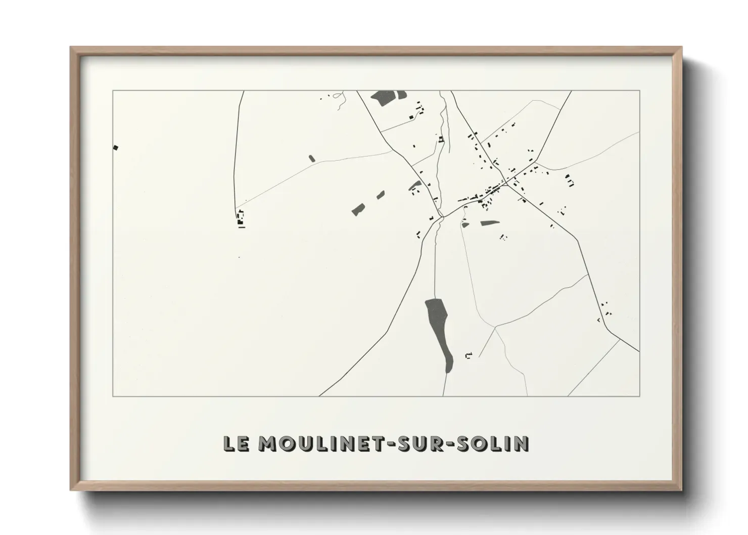 Un poster carteLe Moulinet-sur-Solin