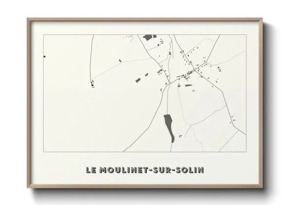 Une affiche de carte sur Le Moulinet-sur-Solin