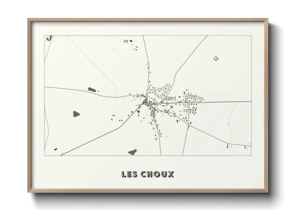 Une affiche de carte sur Les Choux
