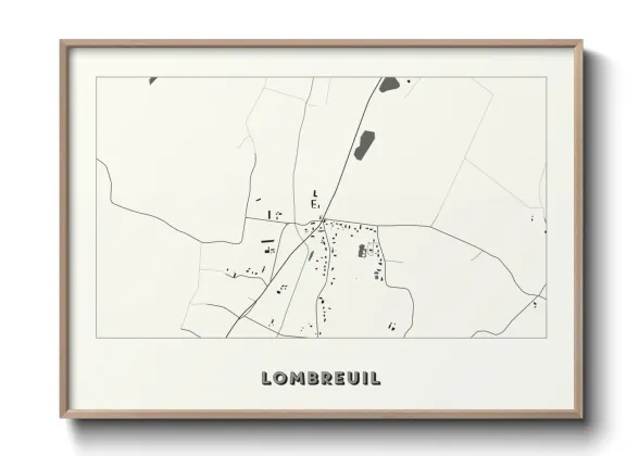 Une affiche de carte sur Lombreuil