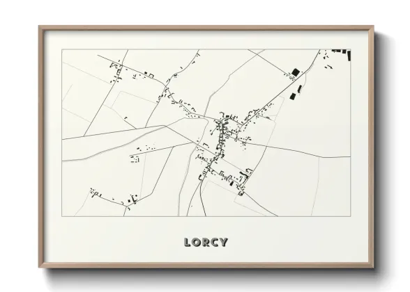 Une affiche de carte sur Lorcy