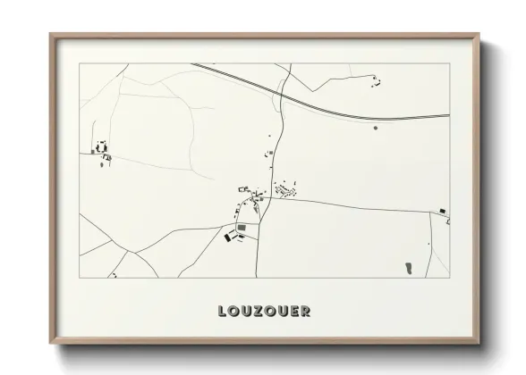 Une affiche de carte sur Louzouer
