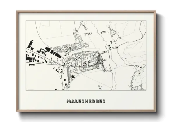 Une affiche de carte sur Malesherbes