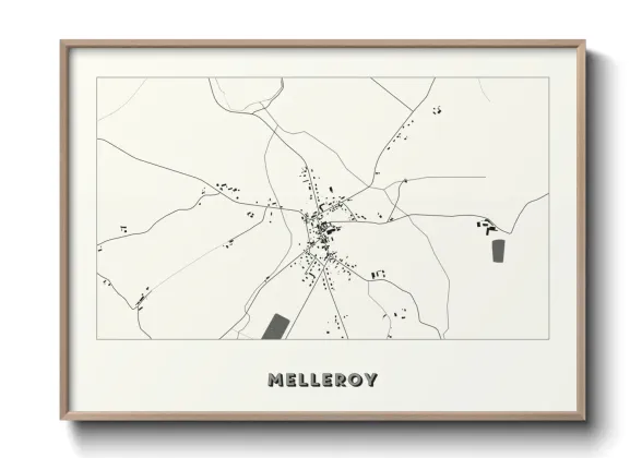 Une affiche de carte sur Melleroy
