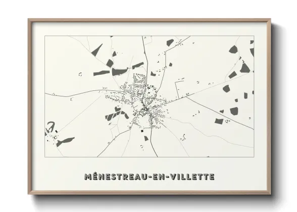 Une affiche de carte sur Ménestreau-en-Villette