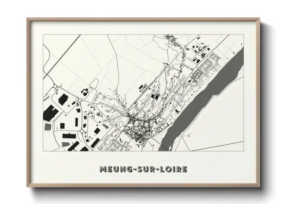 Une affiche de carte sur Meung-sur-Loire