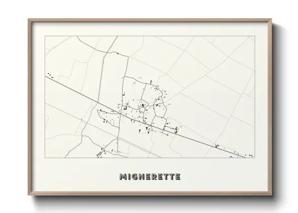 Une affiche de carte sur Mignerette
