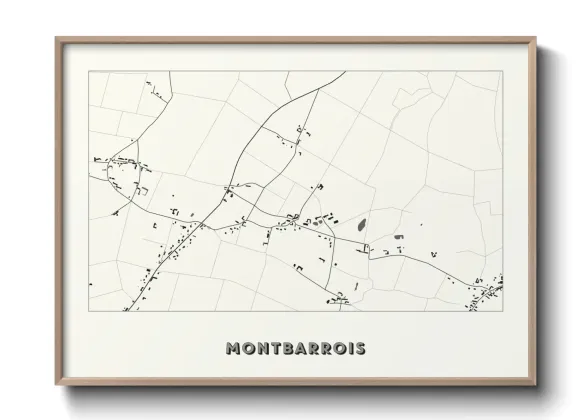 Une affiche de carte sur Montbarrois