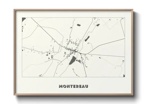 Une affiche de carte sur Montereau