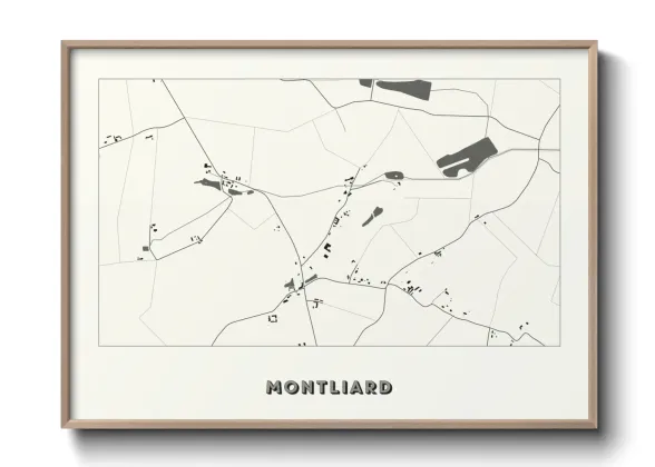 Une affiche de carte sur Montliard