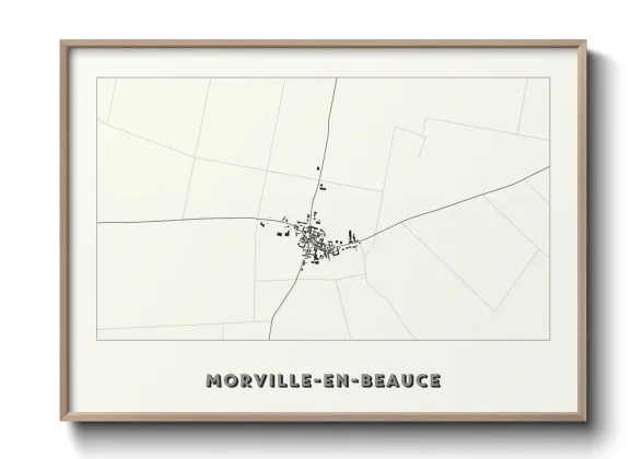 Une affiche de carte sur Morville-en-Beauce