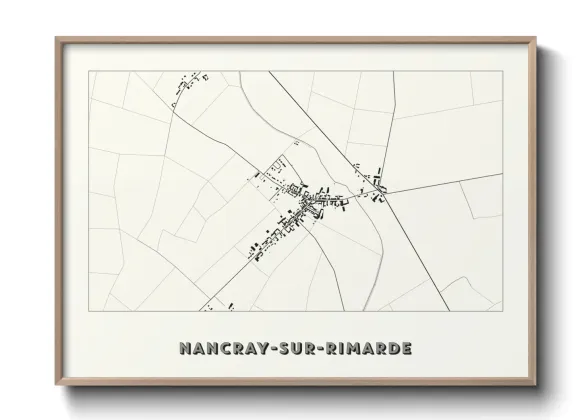 Une affiche de carte sur Nancray-sur-Rimarde
