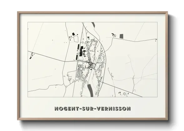 Une affiche de carte sur Nogent-sur-Vernisson