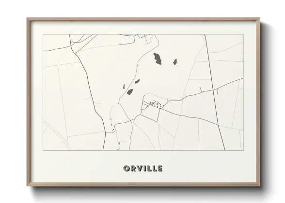 Une affiche de carte sur Orville