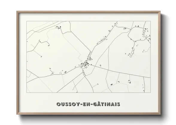 Une affiche de carte sur Oussoy-en-Gâtinais