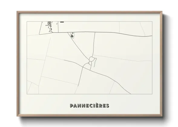 Une affiche de carte sur Pannecières