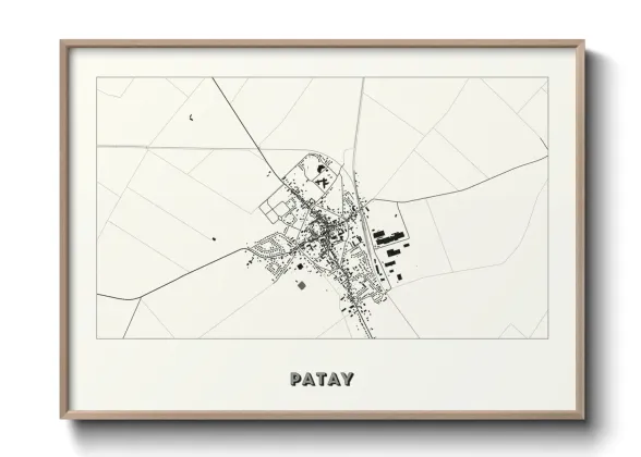 Une affiche de carte sur Patay