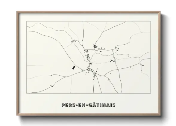 Une affiche de carte sur Pers-en-Gâtinais