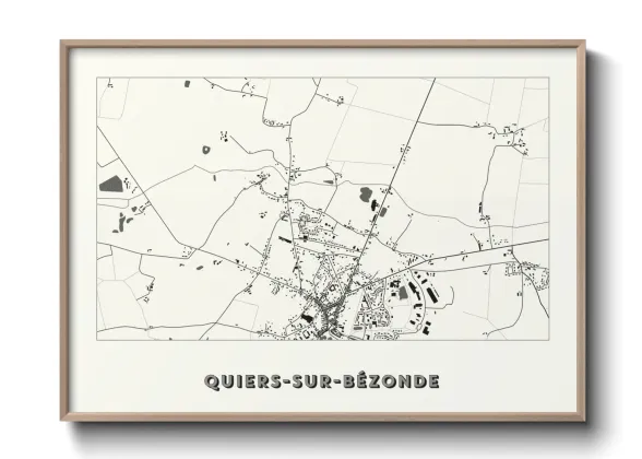 Une affiche de carte sur Quiers-sur-Bézonde