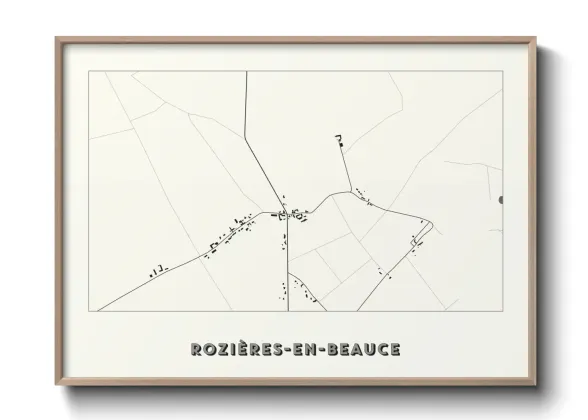 Une affiche de carte sur Rozières-en-Beauce