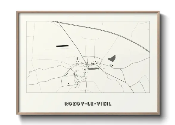 Une affiche de carte sur Rozoy-le-Vieil