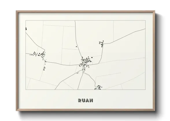Une affiche de carte sur Ruan
