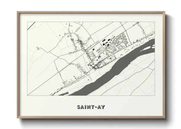 Une affiche de carte sur Saint-Ay