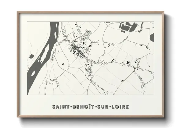 Une affiche de carte sur Saint-Benoît-sur-Loire