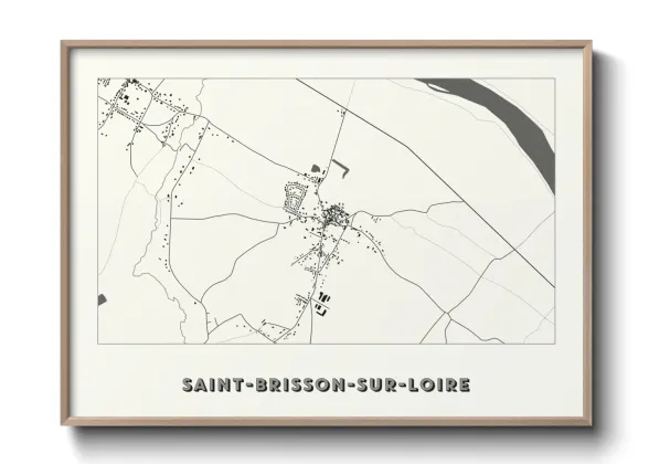 Une affiche de carte sur Saint-Brisson-sur-Loire
