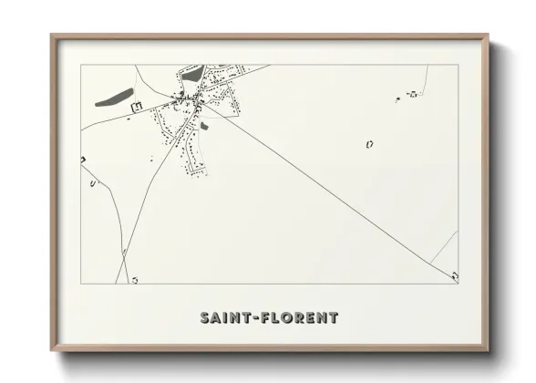 Une affiche de carte sur Saint-Florent