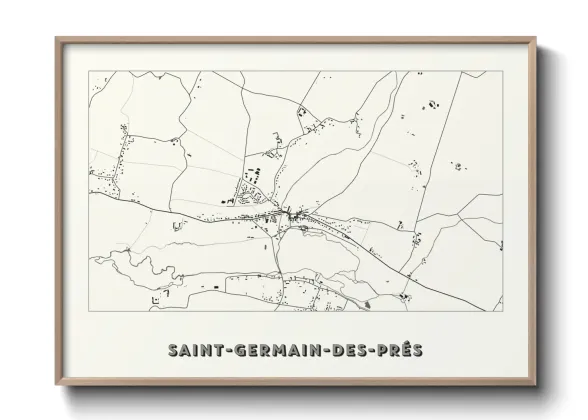 Une affiche de carte sur Saint-Germain-des-Prés