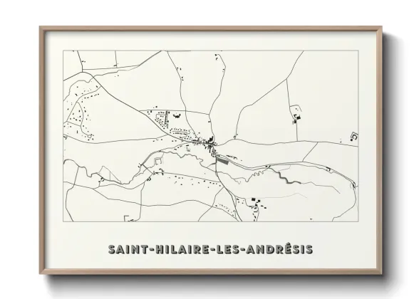 Une affiche de carte sur Saint-Hilaire-les-Andrésis