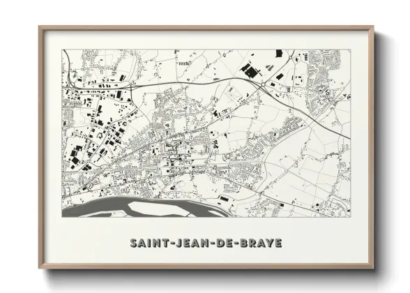 Une affiche de carte sur Saint-Jean-de-Braye