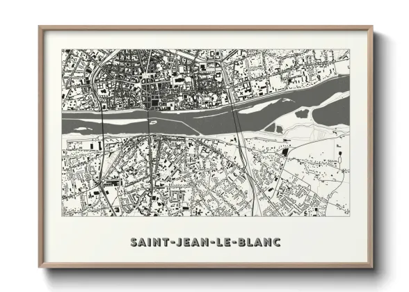 Une affiche de carte sur Saint-Jean-le-Blanc