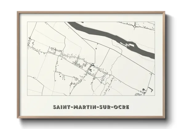 Une affiche de carte sur Saint-Martin-sur-Ocre