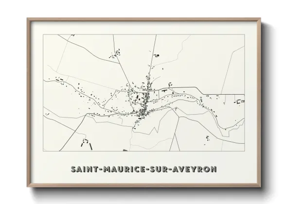 Une affiche de carte sur Saint-Maurice-sur-Aveyron